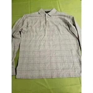 American Living Long Sleeve Polo Mens Sz M Gray Button Pullover Shirt A41